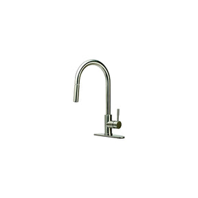 Dura Faucet DFMK530SLKSN Streamline Pull-Down Kitchen Faucet, Satin Nickel