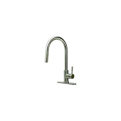 Dura Faucet DFMK530SLKSN Streamline Pull-Down Kitchen Faucet, Satin Nickel