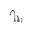 Dura Faucet DFNMK301SN Goose Neck Pedestal Kitchen Faucet, Satin Nickel