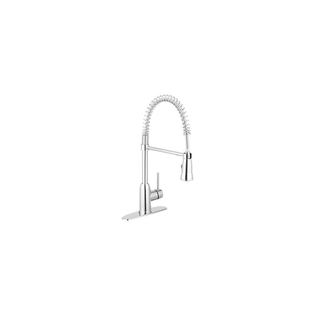 Dura Faucet DFNMK504CP Coil Spring Pull-Down Kitchen Faucet, Chrome