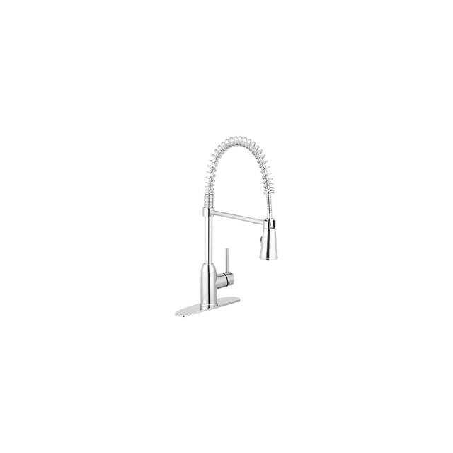 Dura Faucet DFNMK504CP Coil Spring Pull-Down Kitchen Faucet, Chrome
