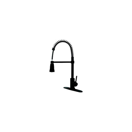 Dura Faucet DFNMK504MB Coil Spring Pull-Down Kitchen Faucet, Matte Black
