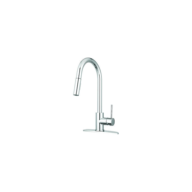 Dura Faucet DFNMK530CP Streamline Pull-Down Standard Kitchen Faucet, Chrome