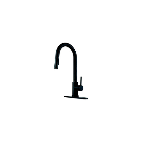 Dura Faucet DFNMK540MB Streamline Pull-Down Touch On/Off Kitchen Faucet, Matte Black