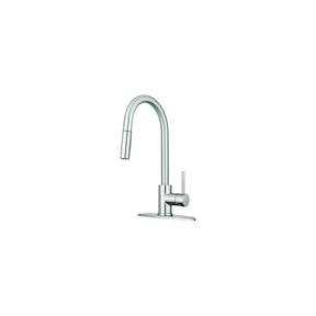 Dura Faucet DFNMK540SN Streamline Pull-Down Touch On/Off Kitchen Faucet, Satin Nickel