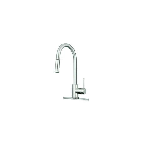 Dura Faucet DFNMK540SN Streamline Pull-Down Touch On/Off Kitchen Faucet, Satin Nickel