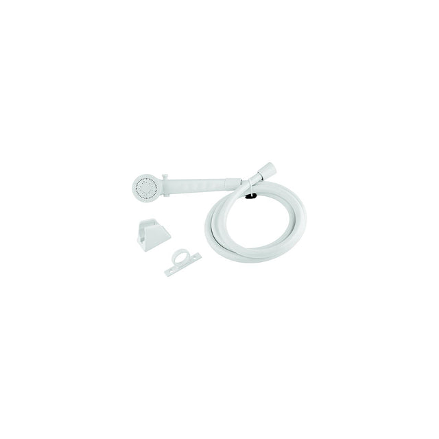 Dura Faucet DFSA130WT Economy Single Function Shower Wand & Hose Kit, White