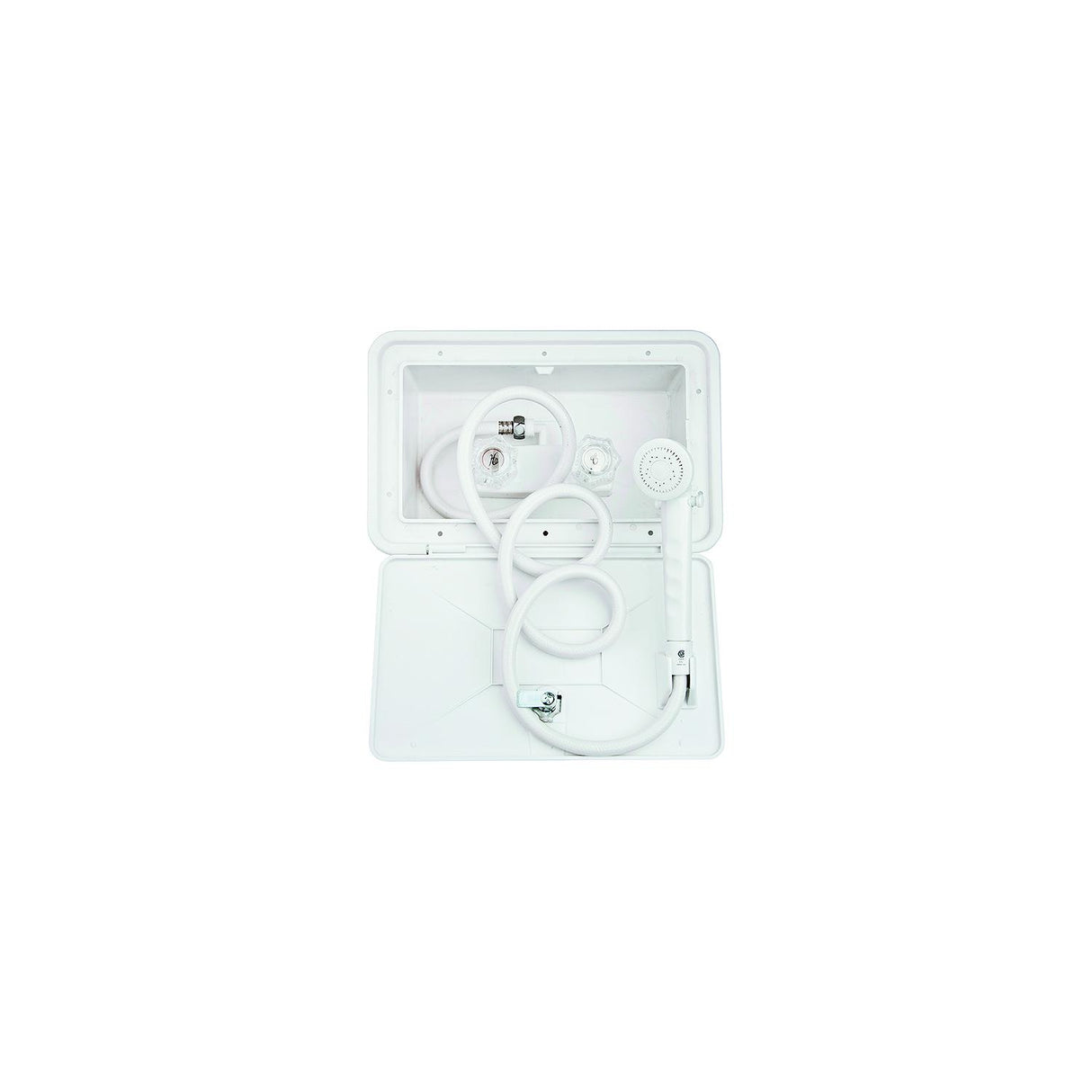 Dura Faucet DFSA170WT Exterior Shower & Box Kit, White