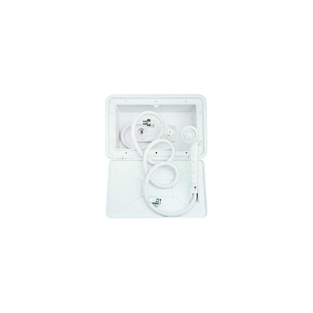 Dura Faucet DFSA170WT Exterior Shower & Box Kit, White