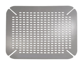 iDesign Black PVC Sink Mat, Pack of 6