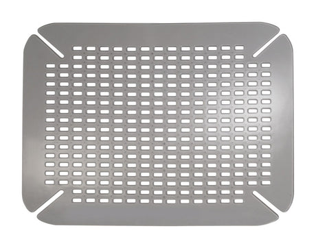 iDesign Black PVC Sink Mat, Pack of 6