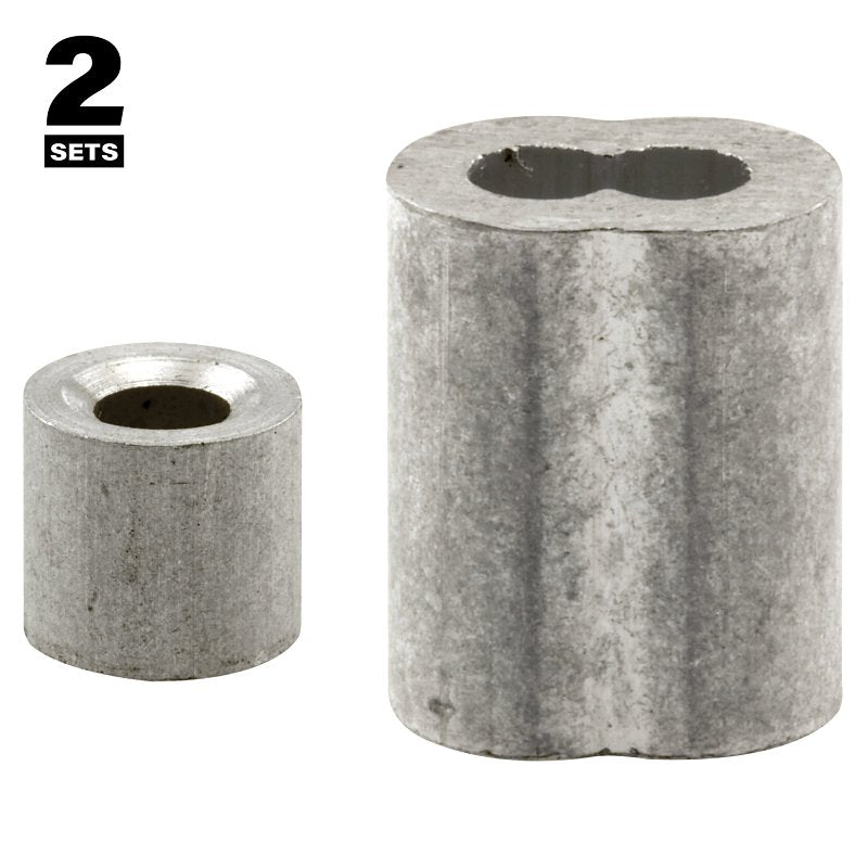 Prime-Line GD 12151 Cable Ferrule and Stop, 1/8 in Dia Dimensions, Aluminum