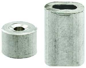 Prime-Line GD 12151 Cable Ferrule and Stop, 1/8 in Dia Dimensions, Aluminum