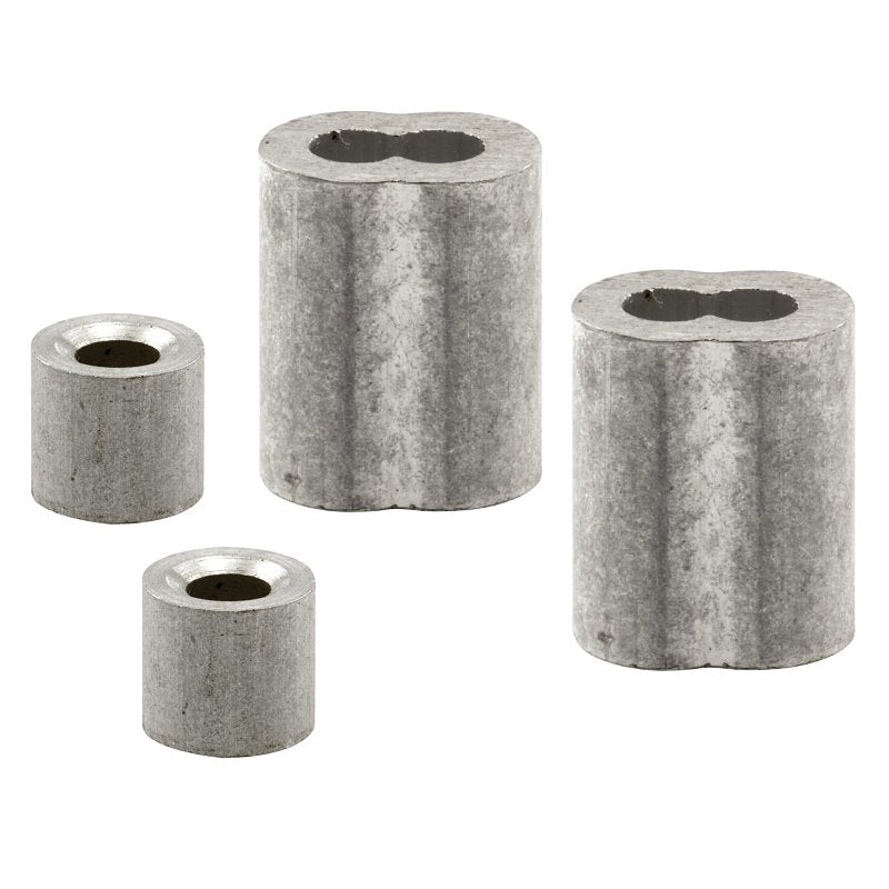 Prime-Line GD 12151 Cable Ferrule and Stop, 1/8 in Dia Dimensions, Aluminum