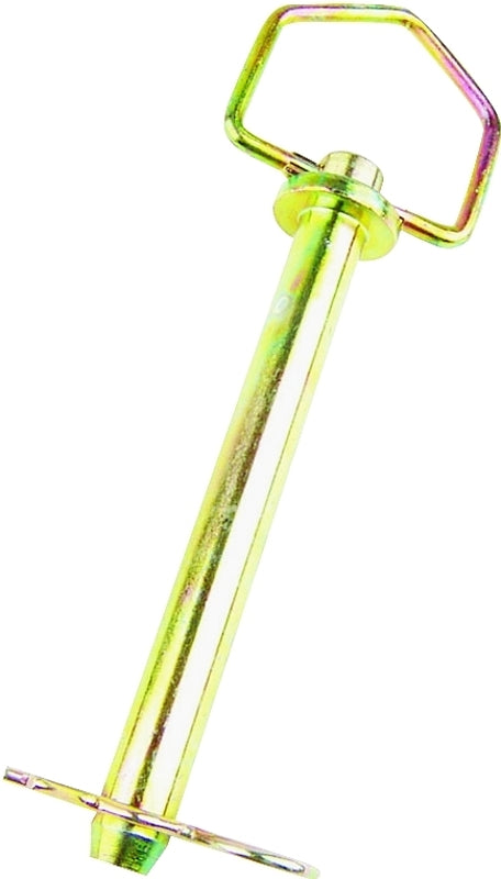 SpeeCo S071022C0 Hitch Pin, 5/8 in Dia Pin, 7-3/4 in L, 6-1/4 in L Usable, 2 Grade, Steel, Yellow Zinc Dichromate