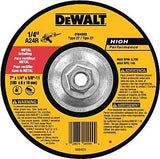 DEWALT DW4999 Grinding Wheel, 7 in Dia, 1/4 in Thick, 5/8-11 in Arbor, 24 Grit, Very Coarse, Aluminum Oxide Abrasive