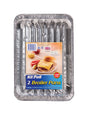 Hefty EZ Foil 8-1/2 in. W X 11-3/4 in. L Super Broiler Pan Silver 2 pk, Pack of 12