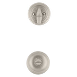 Kwikset 95530-018 Handleset, 2 Grade, Satin Nickel, 2-3/8 x 2-3/4 in Backset, KW1 Keyway, 1-3/4 in Thick Door