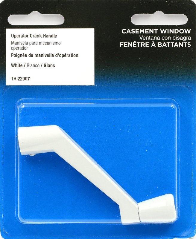 AmesburyTruth TH 22007 Crank Handle, White, Zinc, Enamel-Coated