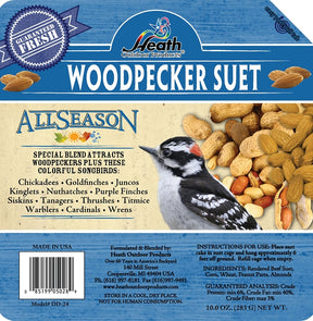 Heath DD-24 Almond Wild Bird Food, 10 oz, All-Season, Suet, Cake, Pack of 12