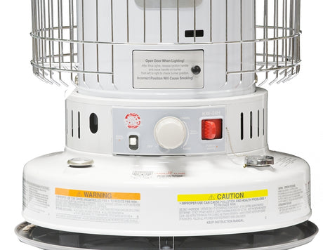 Comfort Glow Portable Kerosene Heater, 1.9 gal Fuel Tank, 23,800 Btu, 1000 sq-ft Heating Area, Gray