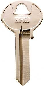 Hy-Ko 11010CO105 Key Blank, Brass, Nickel, For: Corbin Russwin Cabinet, House Locks and Padlocks, CO105 Key Number, Pack of 10