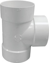 Canplas 414104BC S&D Bullnose Pipe Tee, 4 in, Hub, PVC, White