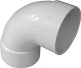 Canplas 414164BC Sanitary Pipe Elbow, 4 in, Hub, 90 deg Angle, PVC