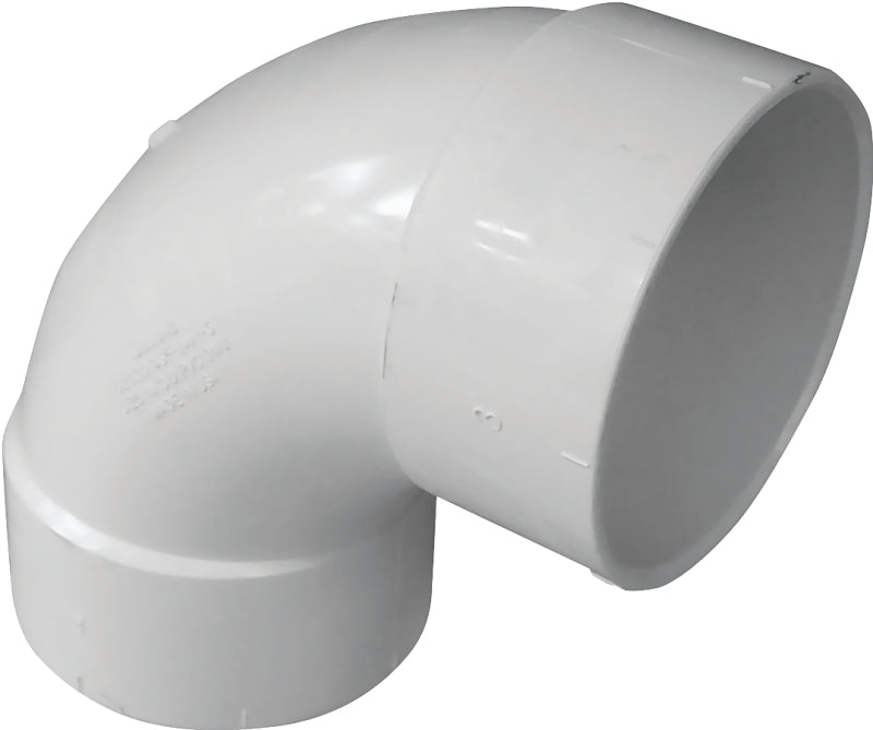 Canplas 414164BC Sanitary Pipe Elbow, 4 in, Hub, 90 deg Angle, PVC