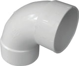 Canplas 414164BC Sanitary Pipe Elbow, 4 in, Hub, 90 deg Angle, PVC
