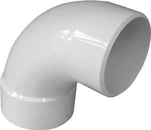 Canplas 414174BC Sanitary Street Pipe Elbow, 4 in, Spigot x Hub, 90 deg Angle, PVC