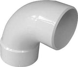 Canplas 414174BC Sanitary Street Pipe Elbow, 4 in, Spigot x Hub, 90 deg Angle, PVC