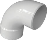 Canplas 414174BC Sanitary Street Pipe Elbow, 4 in, Spigot x Hub, 90 deg Angle, PVC