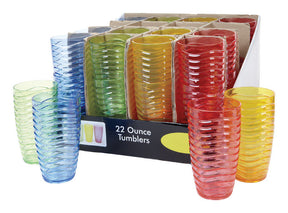 Chef Craft 22 oz Assorted BPA Free Tumbler, Pack of 32