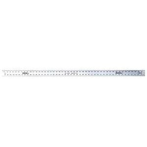 Johnson COLORmaxx Series J48 Straight Edge Ruler, 1/8, 1/16 in Graduation, Aluminum, Clear, 2 in W