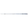 Johnson COLORmaxx Series J48 Straight Edge Ruler, 1/8, 1/16 in Graduation, Aluminum, Clear, 2 in W