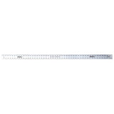Johnson COLORmaxx Series J48 Straight Edge Ruler, 1/8, 1/16 in Graduation, Aluminum, Clear, 2 in W