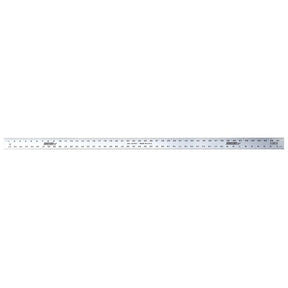 Johnson COLORmaxx Series J48 Straight Edge Ruler, 1/8, 1/16 in Graduation, Aluminum, Clear, 2 in W