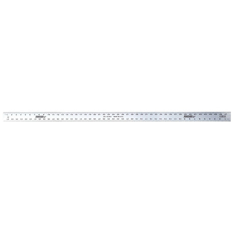 Johnson COLORmaxx Series J48 Straight Edge Ruler, 1/8, 1/16 in Graduation, Aluminum, Clear, 2 in W