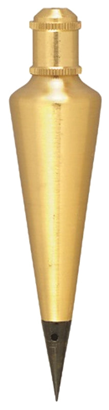 Johnson 108 Plumb Bob, 8 oz, Brass, Lacquered