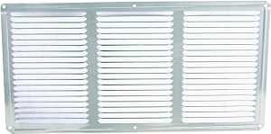 Master Flow EAC16X8 Undereave Vent, 8 in L, 16 in W, 65 sq-ft Net Free Ventilating Area, Aluminum, Mill, Pack of 36