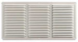 Master Flow EAC16X8W Undereave Vent, 8 in L, 16 in W, 65 sq-ft Net Free Ventilating Area, Aluminum, White, Pack of 36