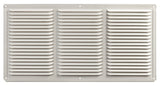 Master Flow EAC16X8W Undereave Vent, 8 in L, 16 in W, 65 sq-ft Net Free Ventilating Area, Aluminum, White, Pack of 36
