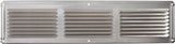 Master Flow EAC16X4 Undereave Vent, 4 in L, 16 in W, 26 sq-ft Net Free Ventilating Area, Aluminum, Mill, Pack of 36