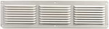 Master Flow EAC16X4W Undereave Vent, 4 in L, 16 in W, 26 sq-ft Net Free Ventilating Area, Aluminum, White, Pack of 36