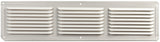 Master Flow EAC16X4W Undereave Vent, 4 in L, 16 in W, 26 sq-ft Net Free Ventilating Area, Aluminum, White, Pack of 36