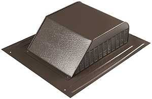 Master Flow SSB960ABR Roof Louver, 18 in L, 20-1/2 in W, Aluminum, Brown, Pack of 8