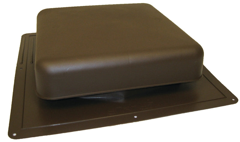 Master Flow RT65BR Roof Louver, 18-1/2 in L, 18 in W, Resin, Brown, Pack of 10