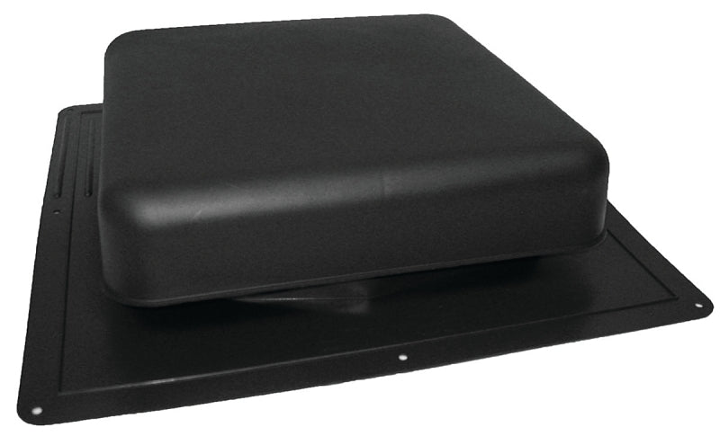 Master Flow RT65BL Roof Louver, 18-1/2 in L, 18 in W, Resin, Black, Pack of 10