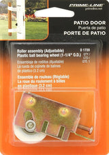 Prime-Line D 1720 Roller Assembly, 1-1/4 in Dia Roller, 5/16 in W Roller, Nylon/Steel, 1-Roller, K-Tab Mounting